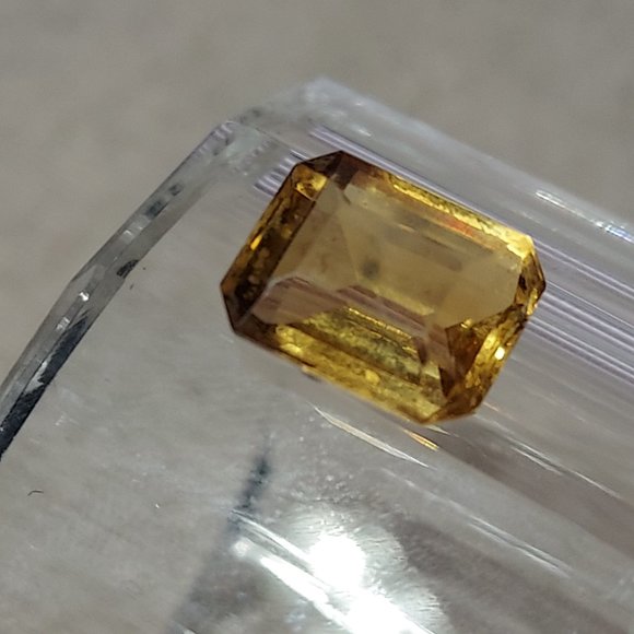 10mm x 8mm Yellow square Emerald Cut Citrine Loose Gem - Picture 2 of 6